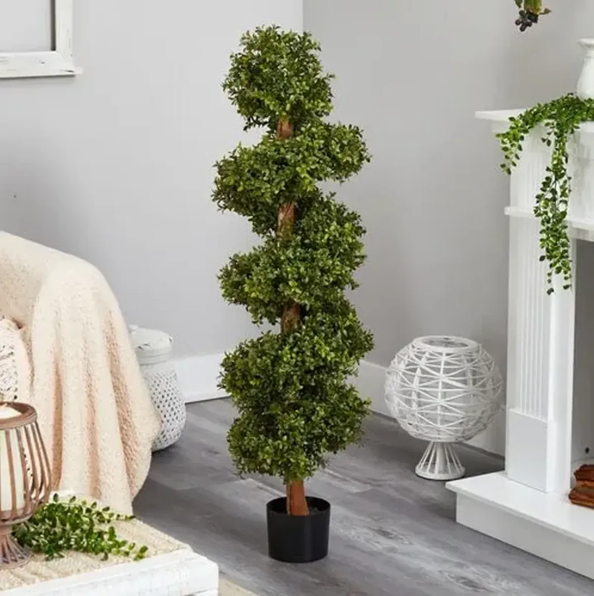 46" Faux Boxwood Tree - Green