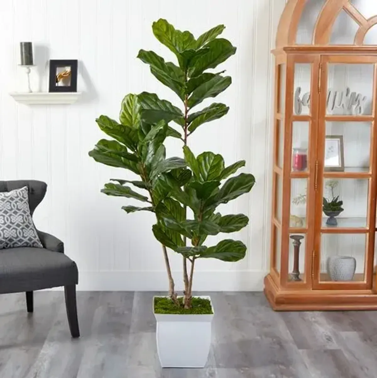 66" Faux Fiddle Leaf Tree - Green