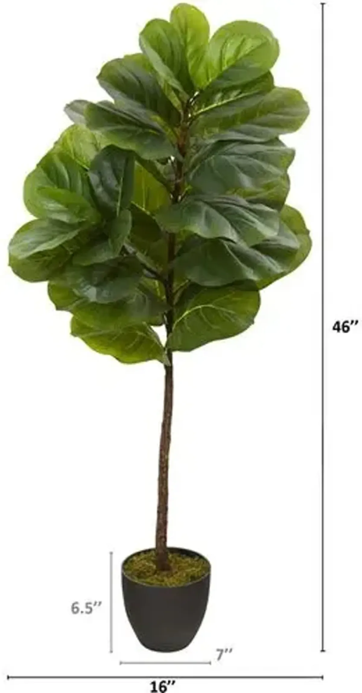 46" Faux Fiddle Leaf Tree - Green