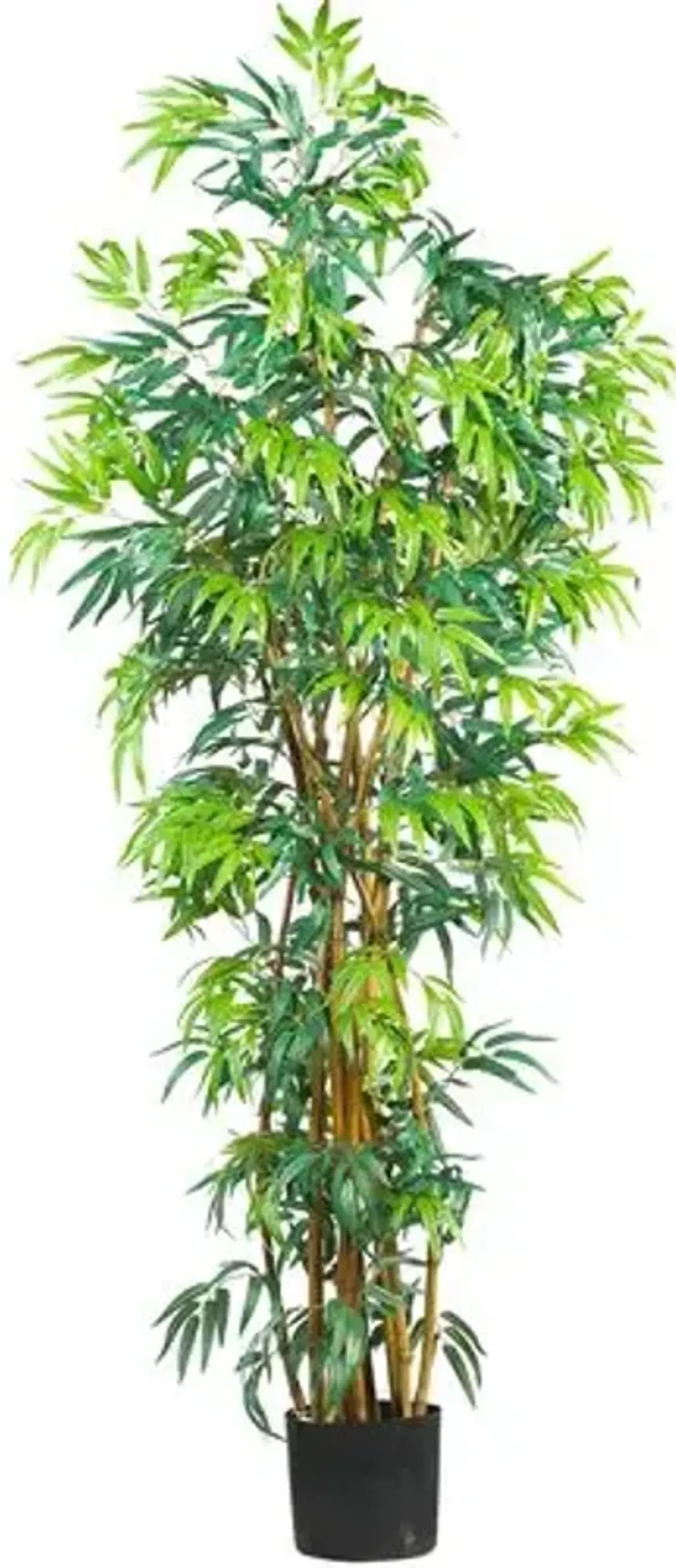 72" Curved Bamboo Silk Tree - Green