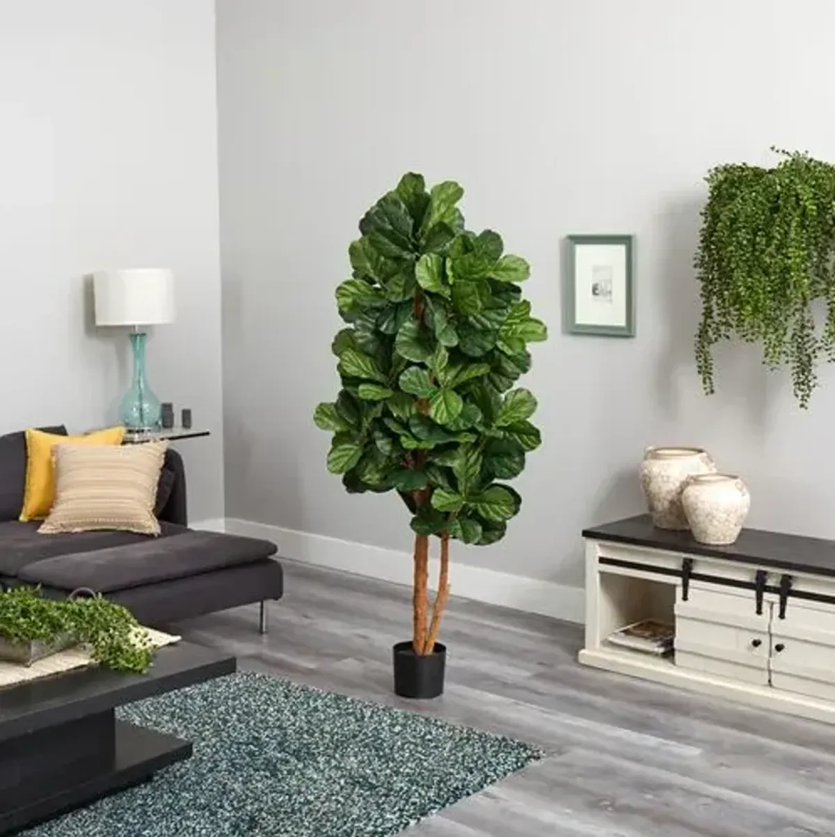 72" Faux Fiddle Leaf Tree - Green