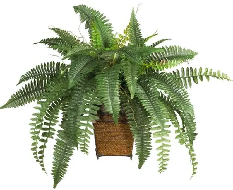 23" Faux Fern Plant - Green