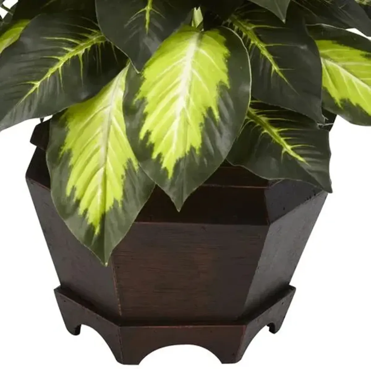 22" Faux Dieffenbachia Plant - Green