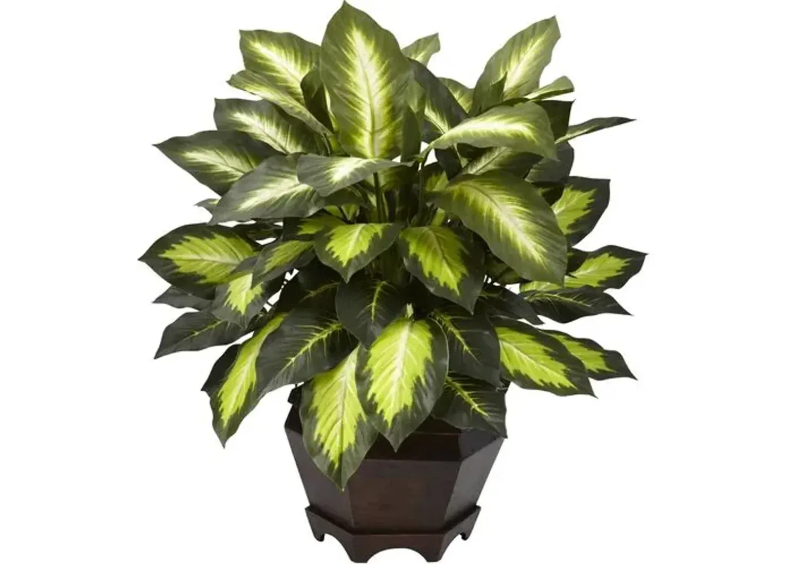 22" Faux Dieffenbachia Plant - Green