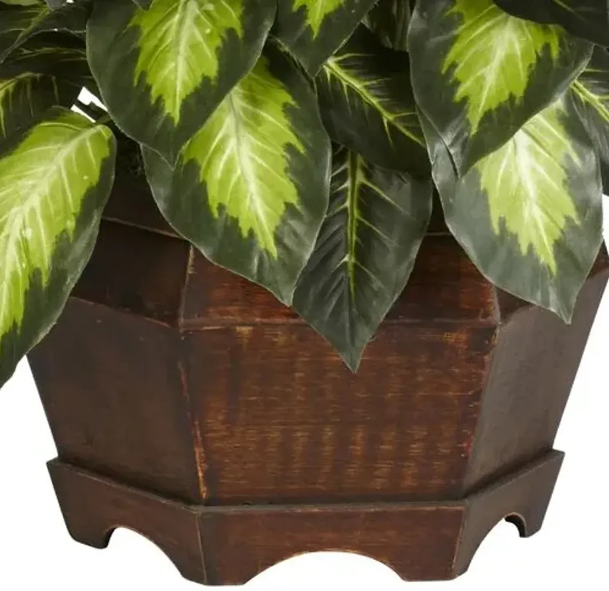 24" Faux Dieffenbachia Plant - Green