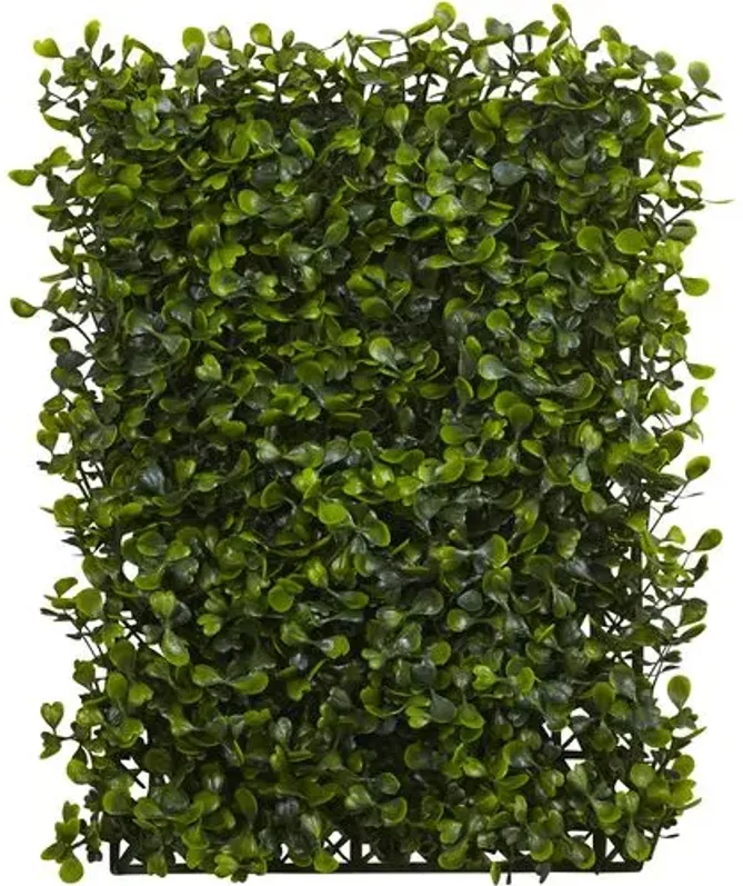 Faux Boxwood Wall Tile - Green