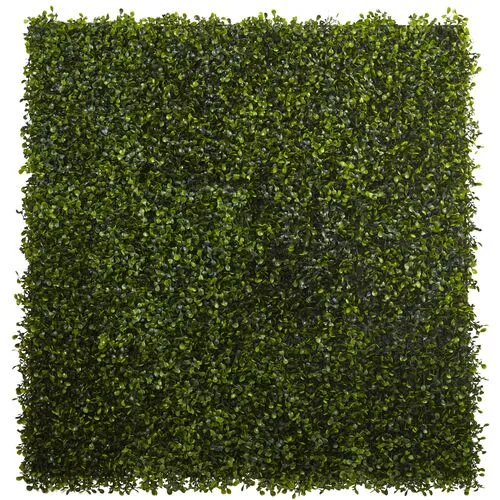 Faux Boxwood Wall Tile - Green