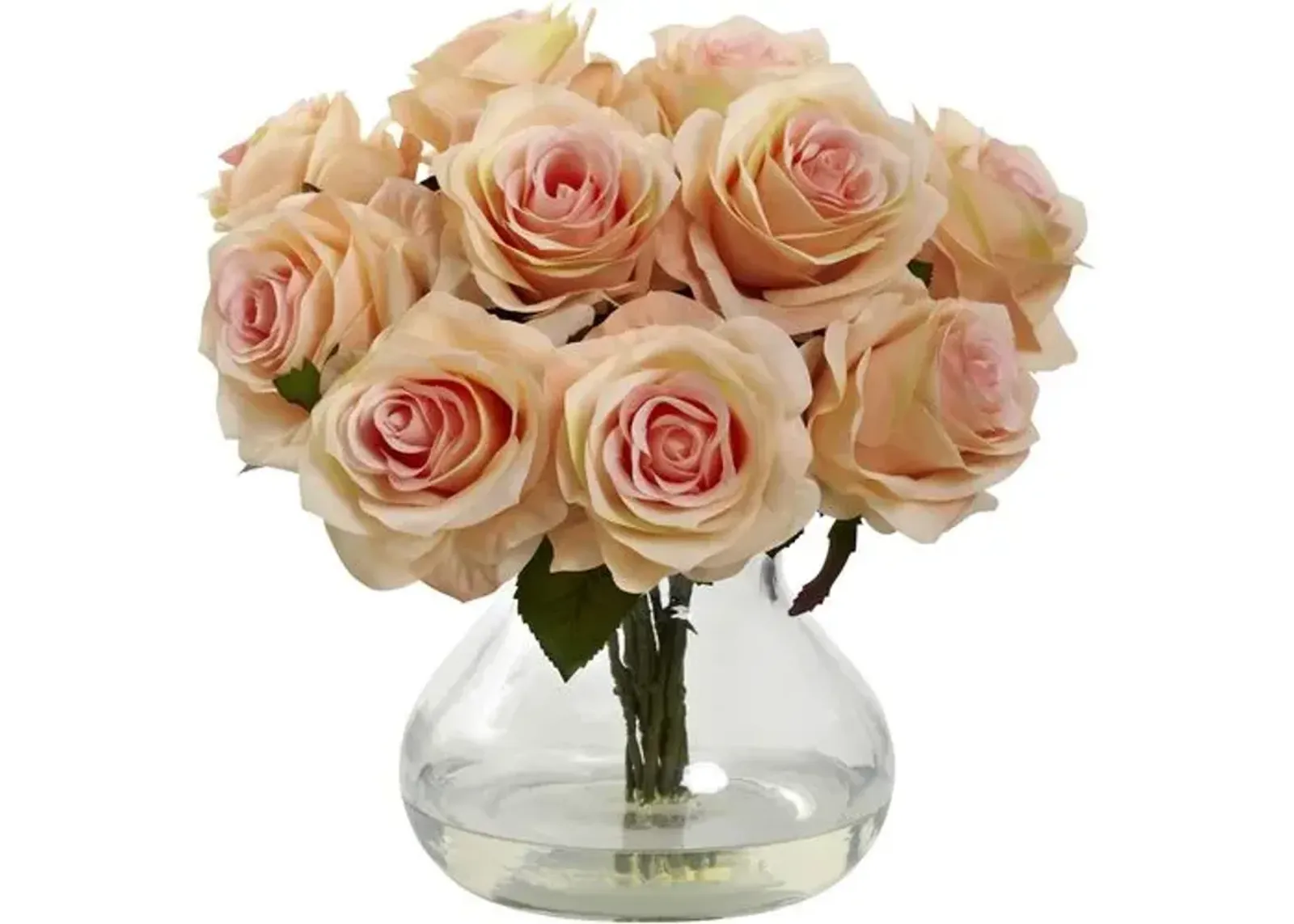 Rose Arrangement with Vase - Pink