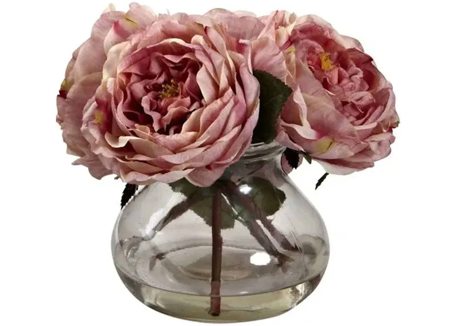 Fancy Rose with Vase - Pink