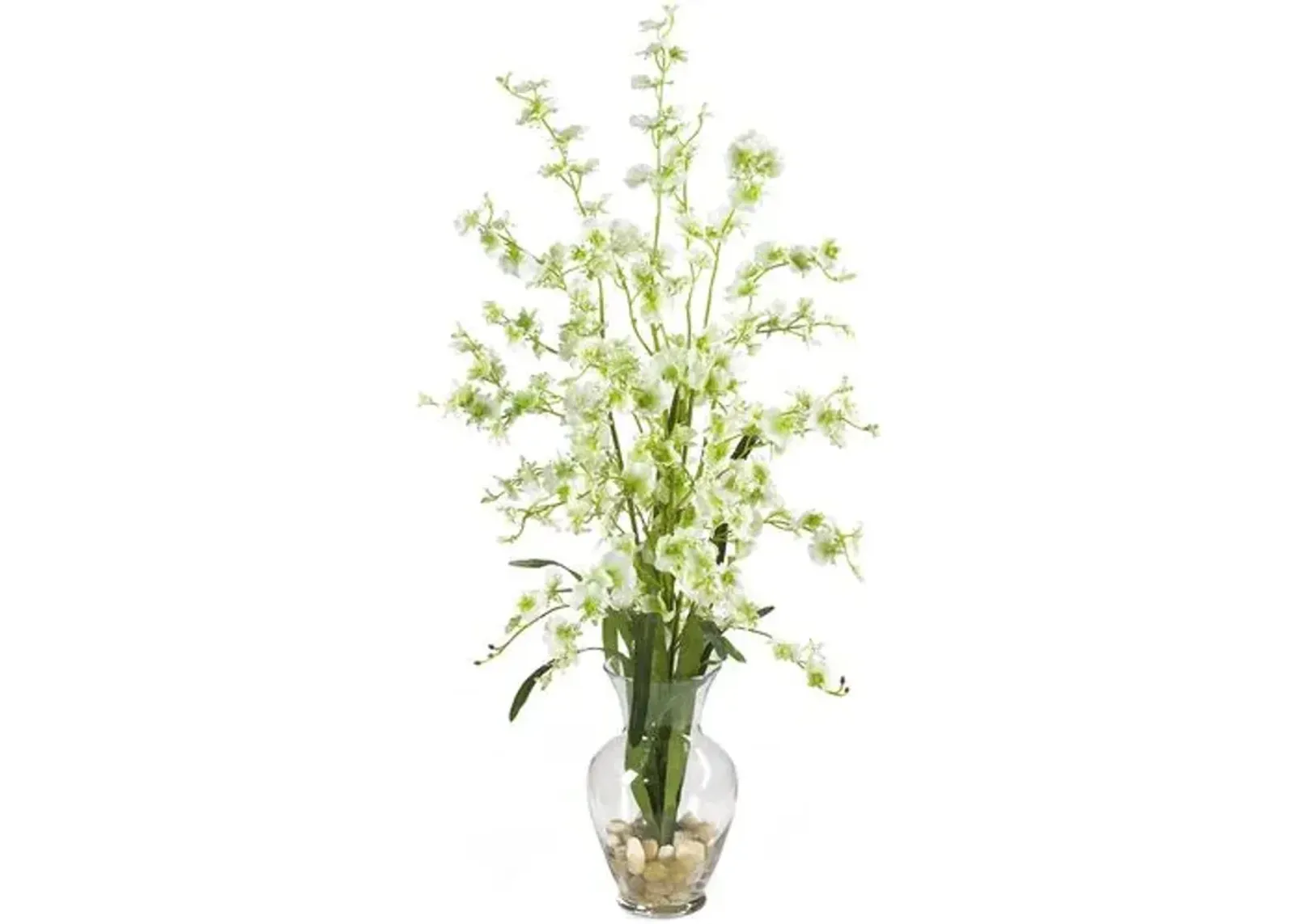 31" Faux Orchid Flower Arrangement - Green