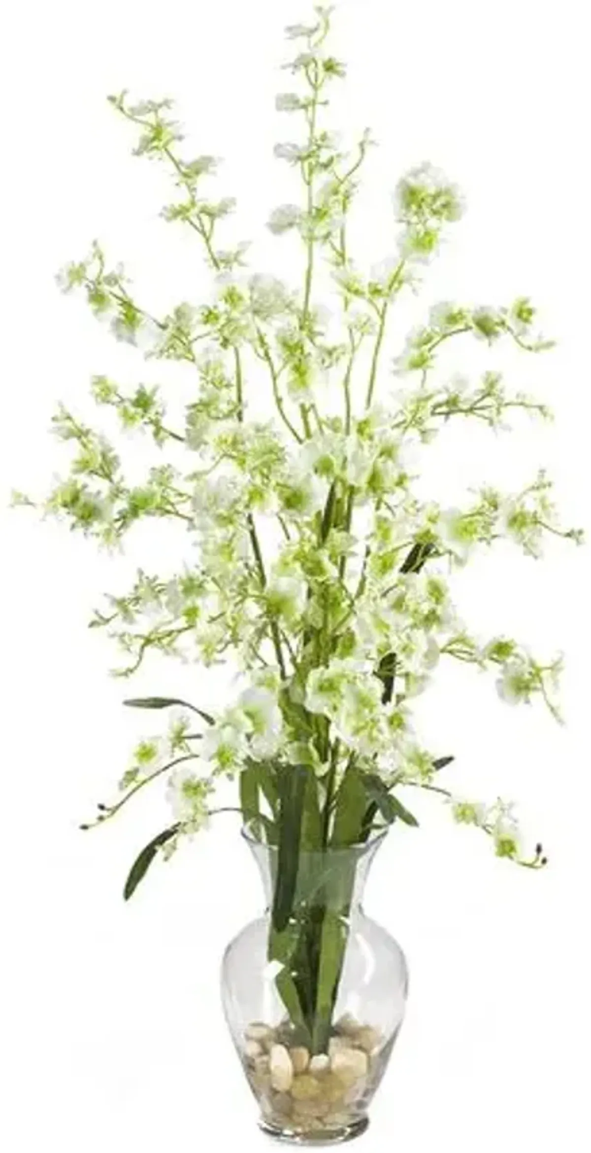 31" Faux Orchid Flower Arrangement - Green