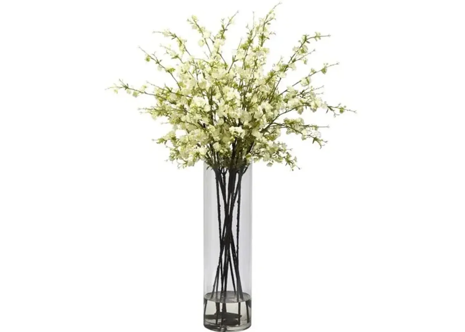 38" Faux Cherry Blossom Flower Arrangement - Yellow