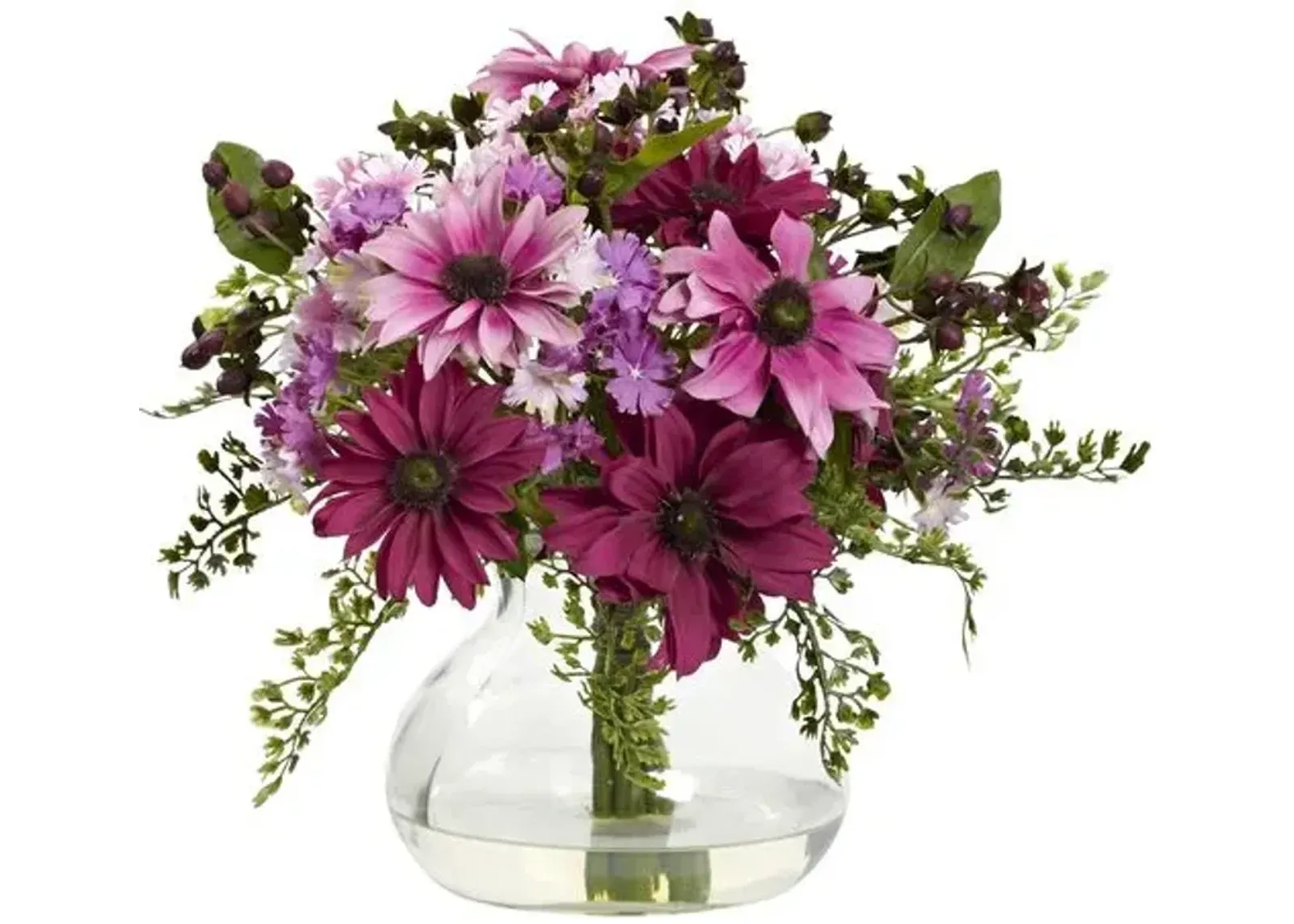 11.5" Faux Daisy Flower Arrangement - Pink