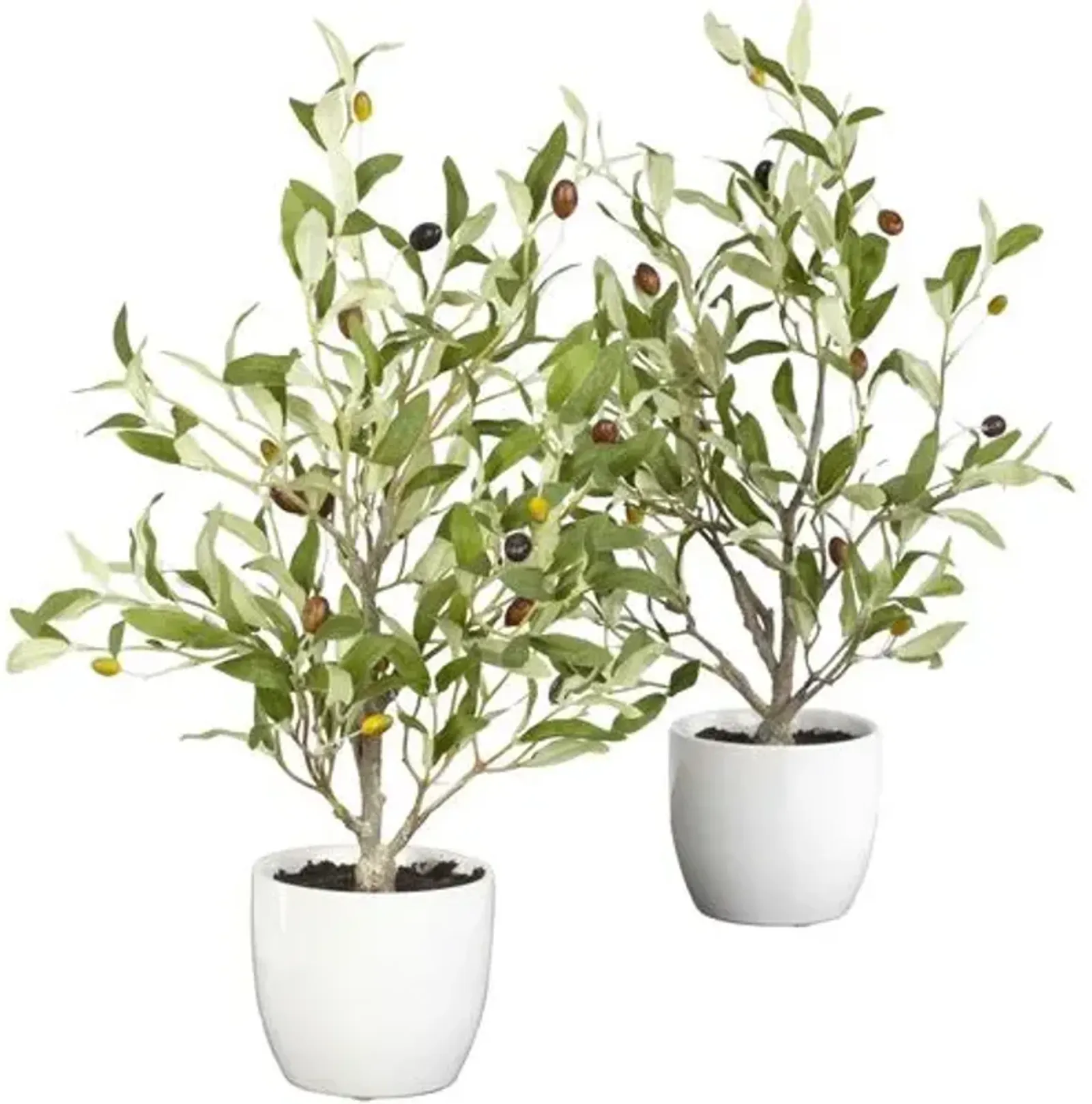 18" Faux Olive Plant - Green