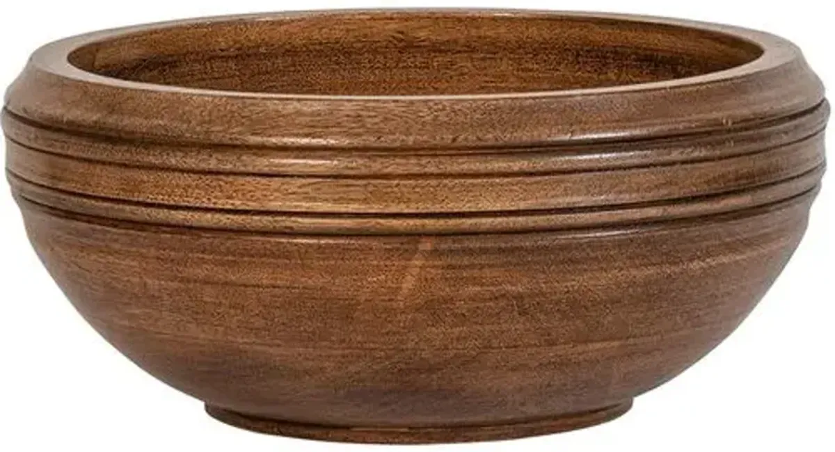 Bilbao Wood Serving Bowl - Juliska - Brown