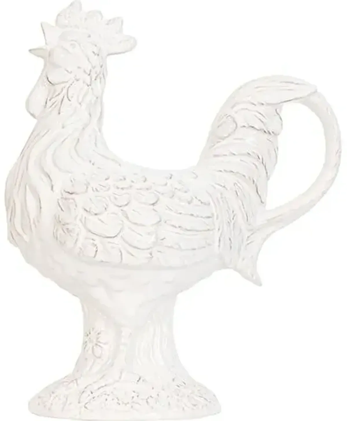 Clever Creatures Rooster Pitcher - Juliska - Handcrafted - White