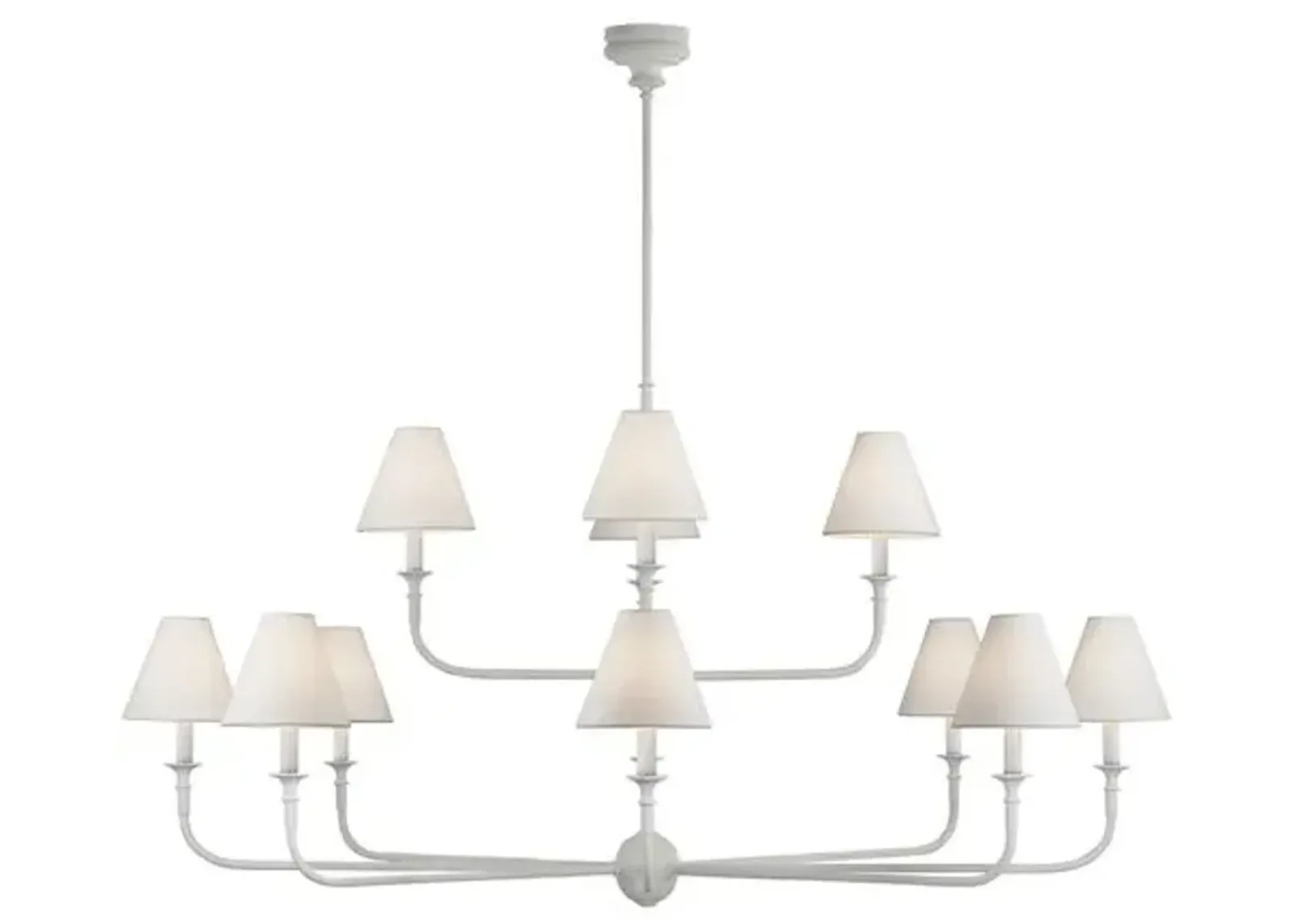 Visual Comfort - Piaf Grande Two-Tier Chandelier - White