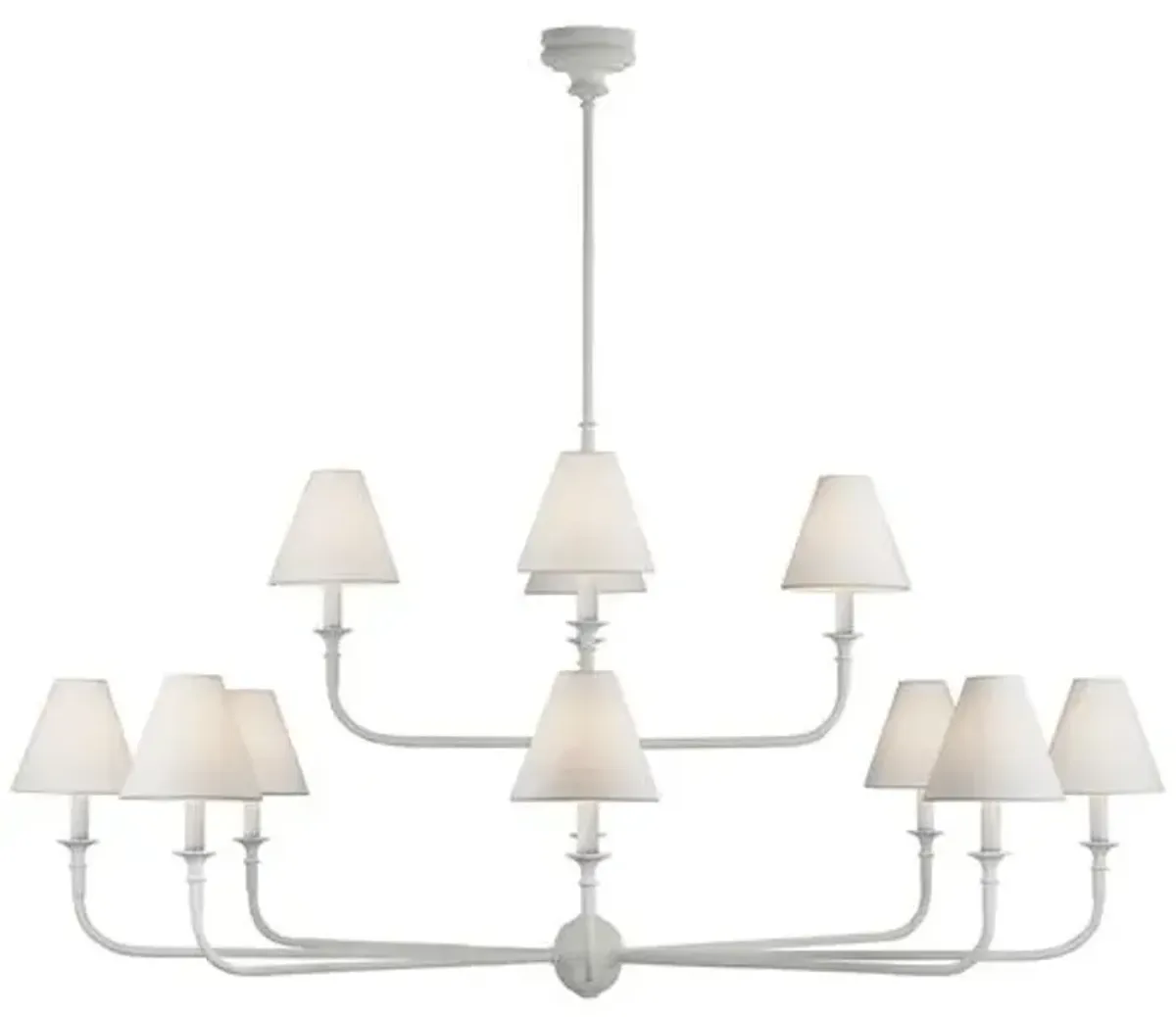 Visual Comfort - Piaf Grande Two-Tier Chandelier - White