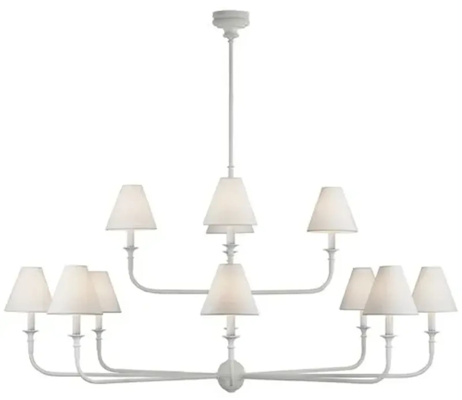 Visual Comfort - Piaf Grande Two-Tier Chandelier - White