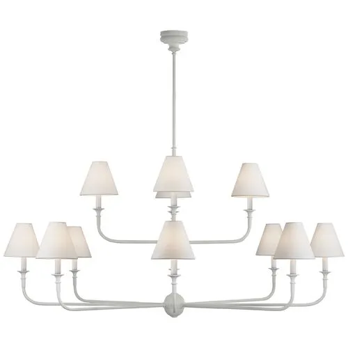 Visual Comfort - Piaf Grande Two-Tier Chandelier - White