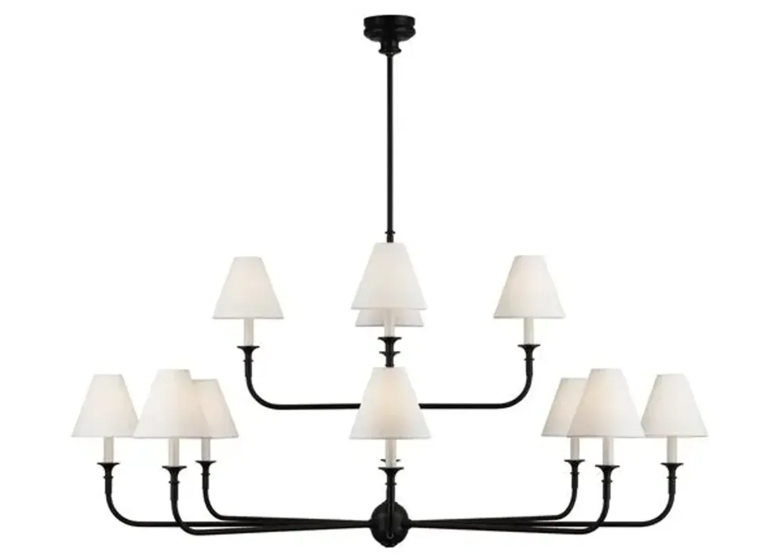 Visual Comfort - Piaf Grande Two-Tier Chandelier - Black