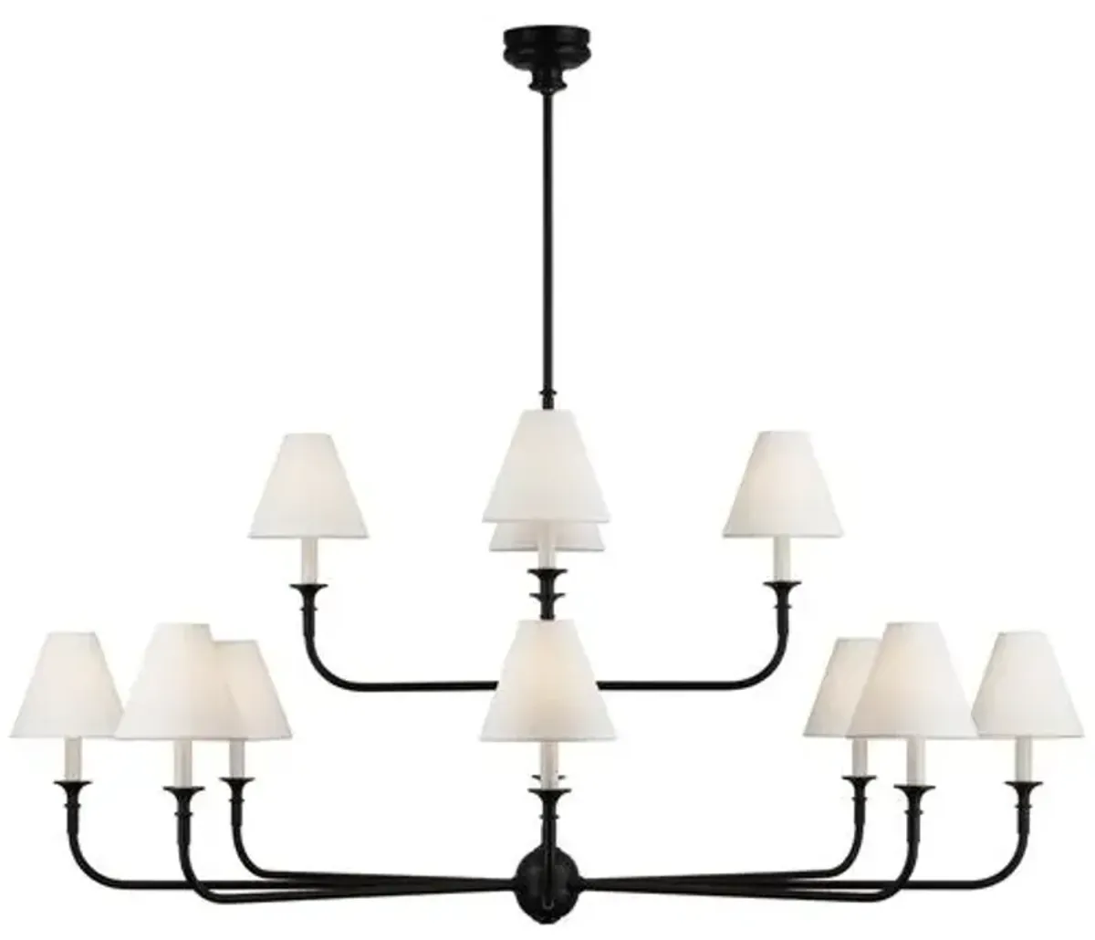 Visual Comfort - Piaf Grande Two-Tier Chandelier - Black