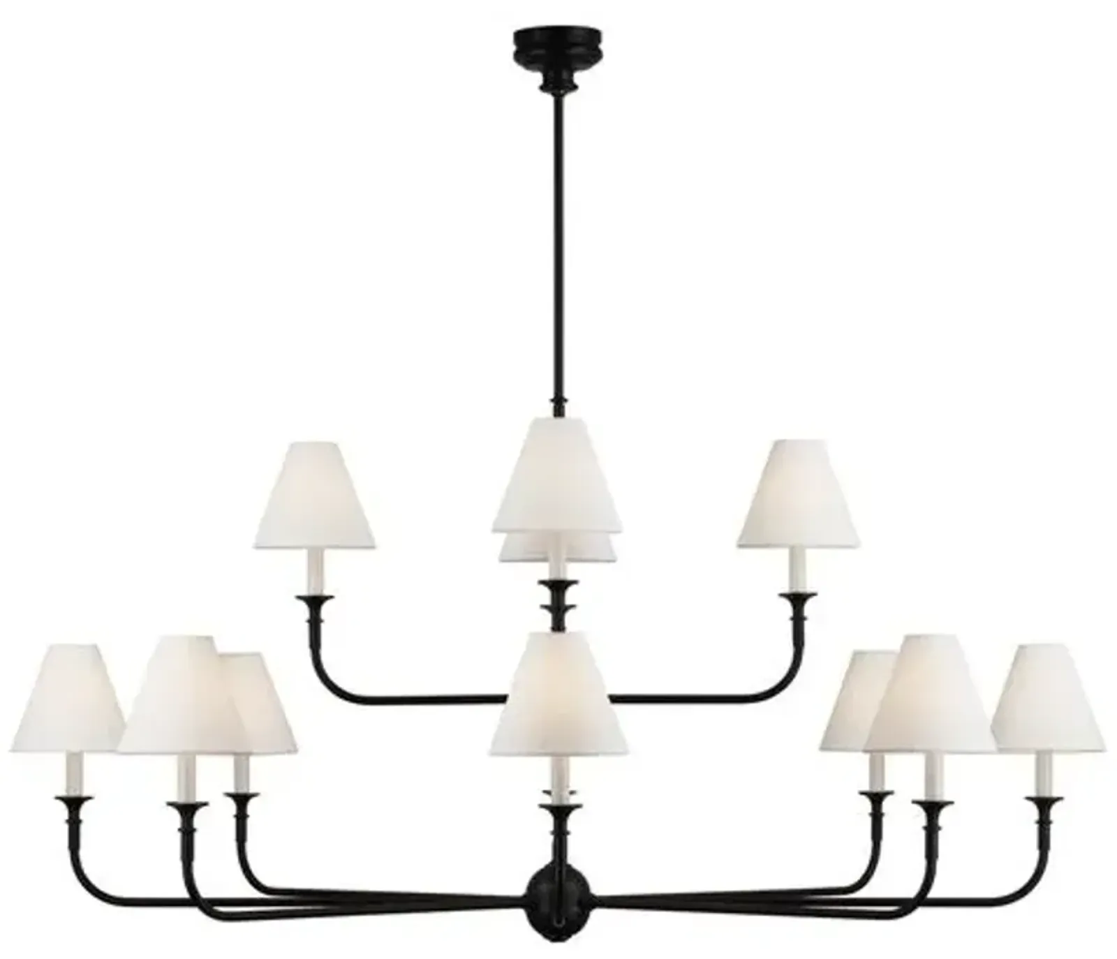 Visual Comfort - Piaf Grande Two-Tier Chandelier - Black