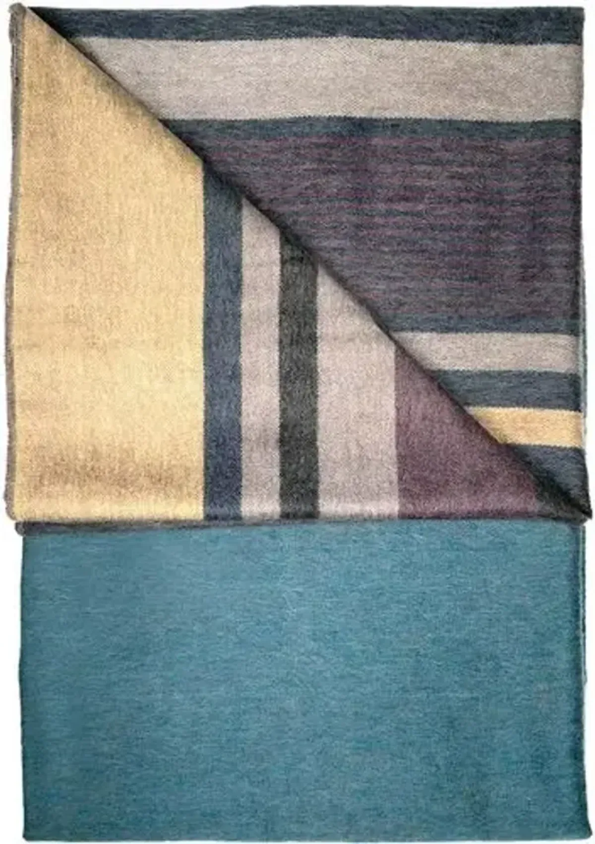 Alpaca Throw - Jade Forest - Shupaca - Handcrafted - Blue - Lightweight, Soft, Warm - Hypoallergenic