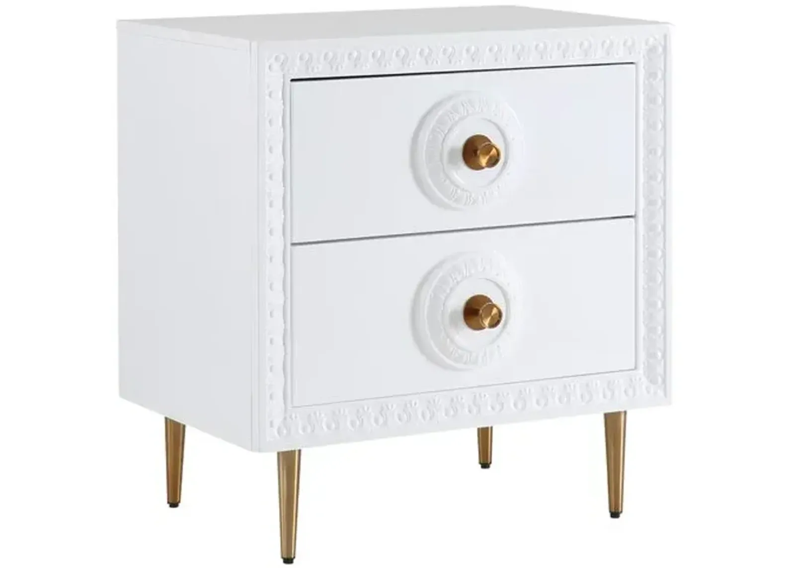 Ailey Lacquer Side Table - White - Handcrafted