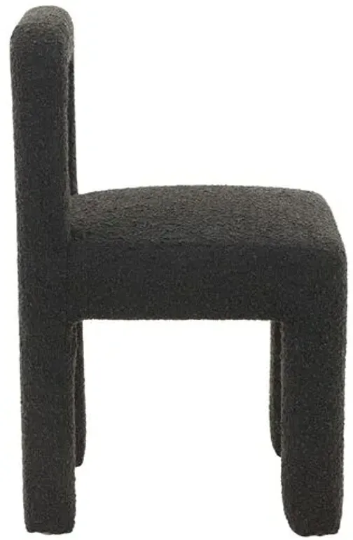 Amber Dining Chair - Boucle - Black