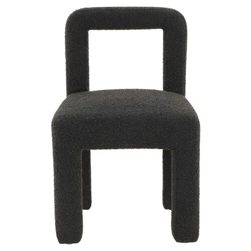 Amber Dining Chair - Boucle - Black