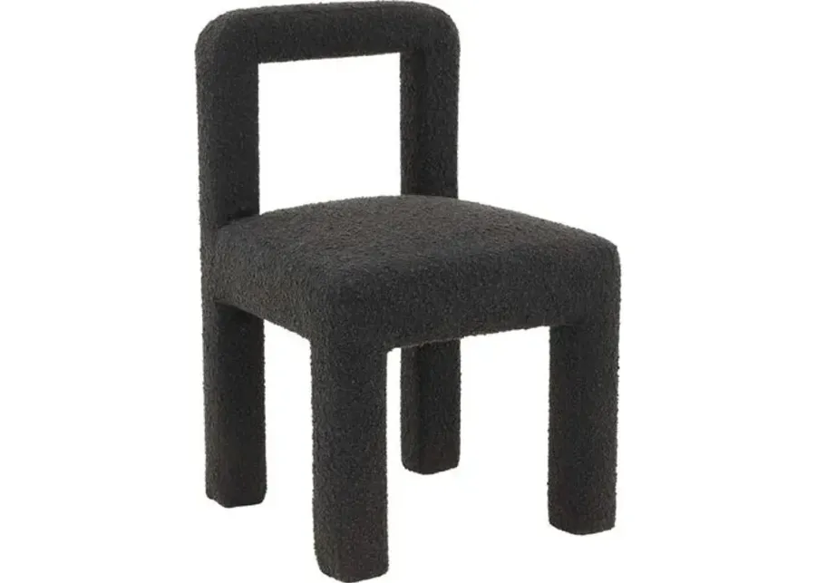 Amber Dining Chair - Boucle - Black