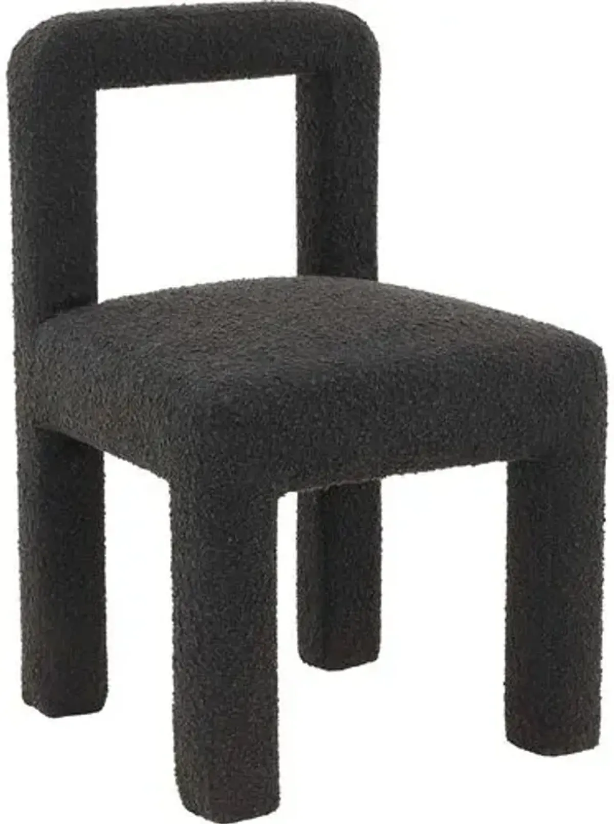 Amber Dining Chair - Boucle - Black