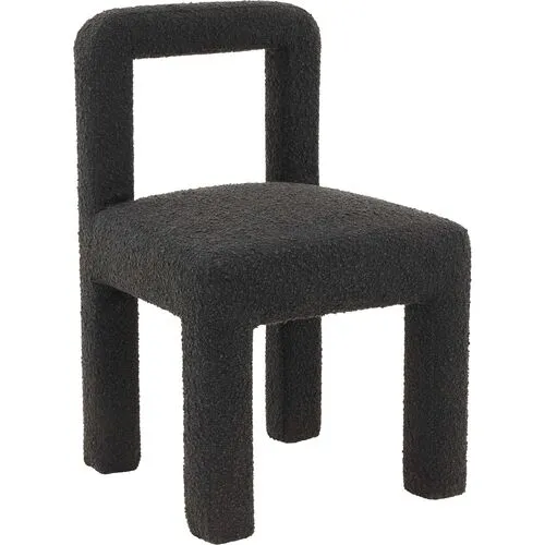 Amber Dining Chair - Boucle - Black