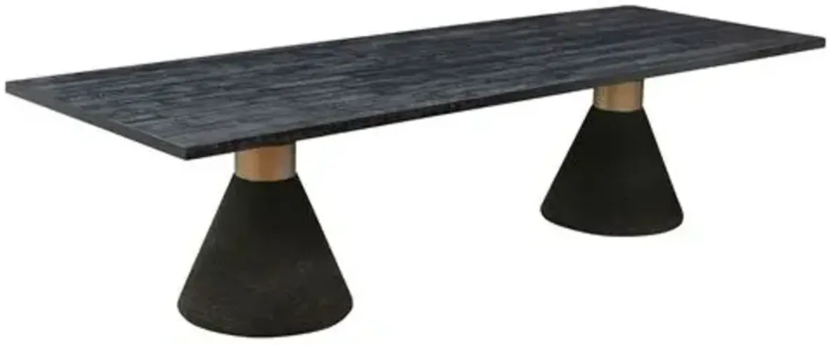 Henrik Rope Rectangular Dining Table - Black - Handcrafted