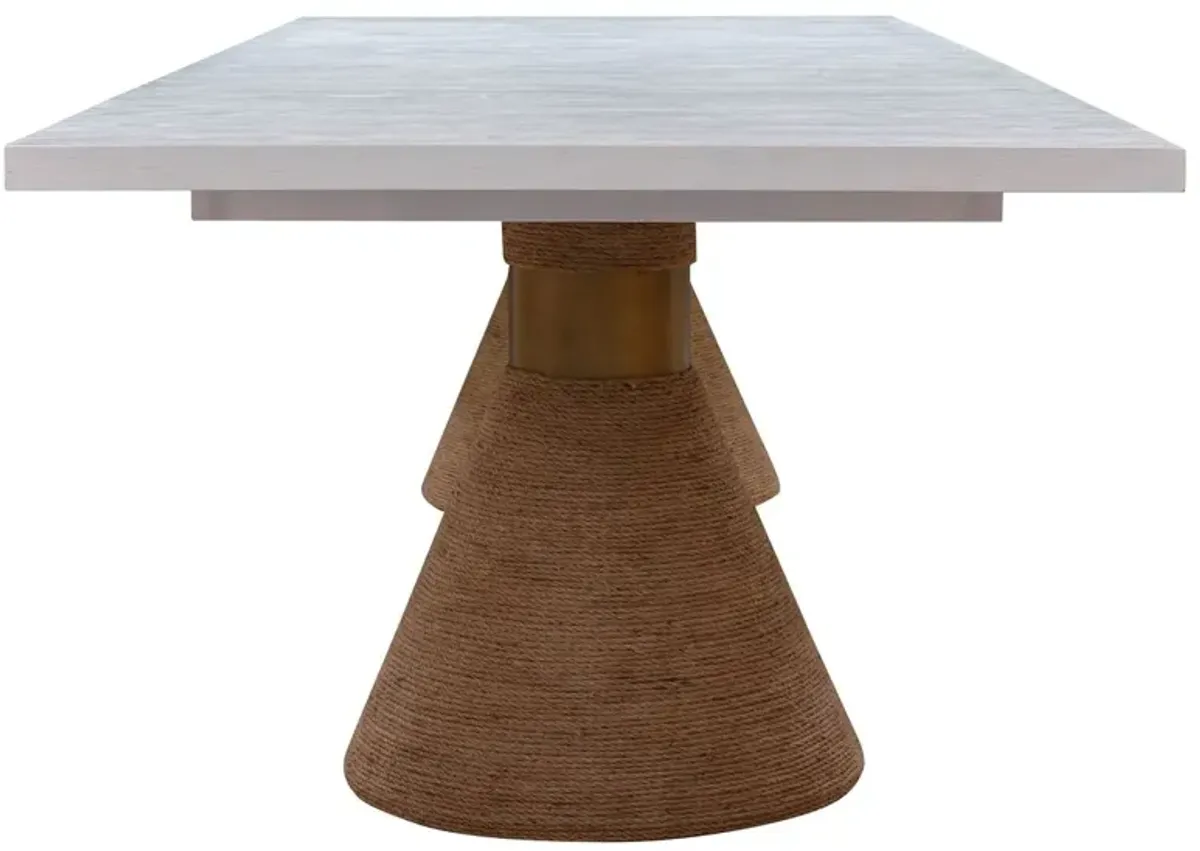 Henrik Rope Rectangular Dining Table - Natural - Handcrafted
