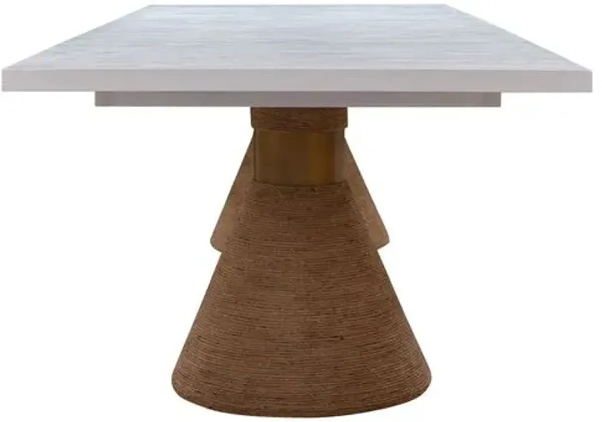 Henrik Rope Rectangular Dining Table - Natural - Handcrafted