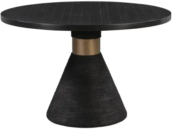 Henrik Rope 48" Round Dining Table - Black - Handcrafted