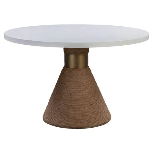 Henrik Rope Round Dining Table - Natural - Handcrafted