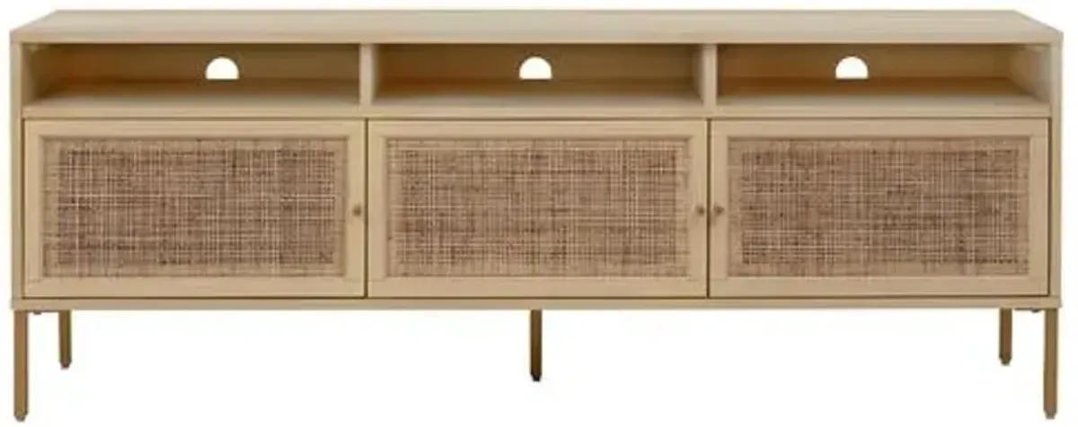 Islay Cane Media Console - Beige