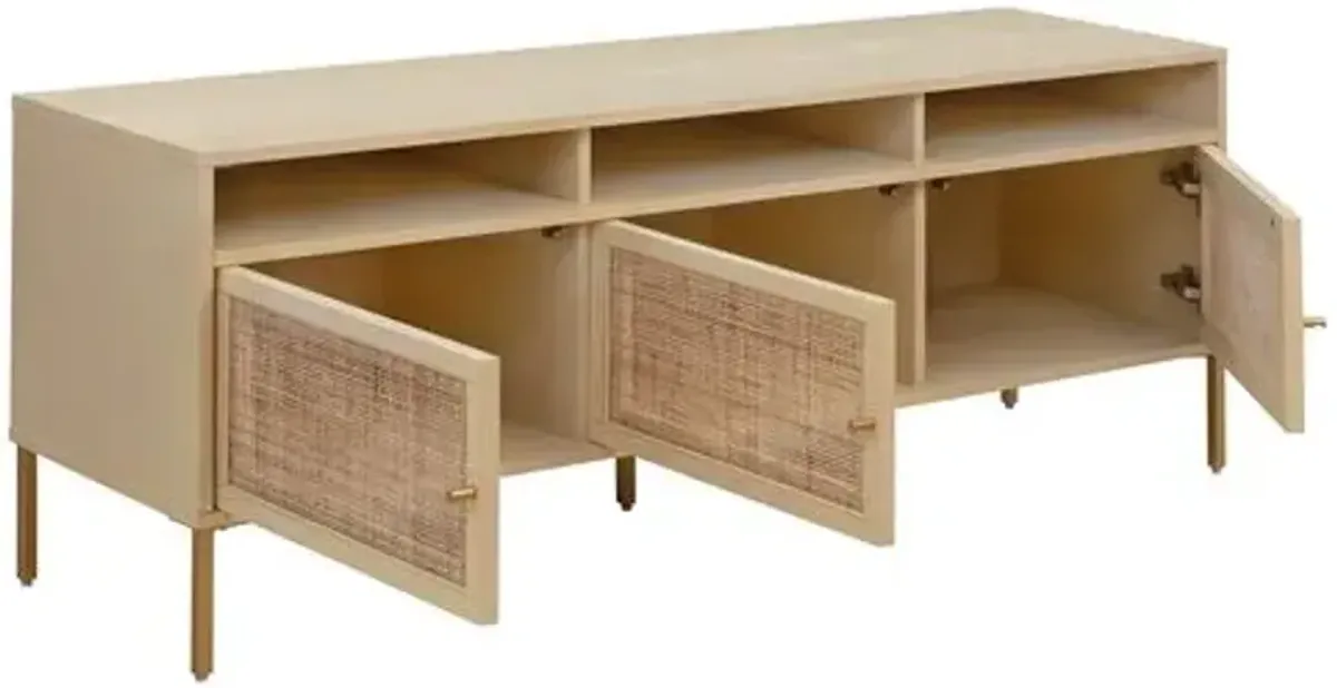 Islay Cane Media Console - Beige