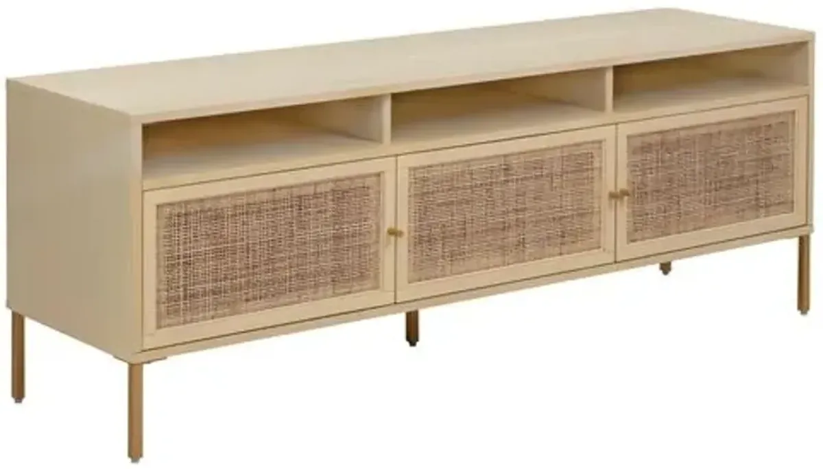 Islay Cane Media Console - Beige