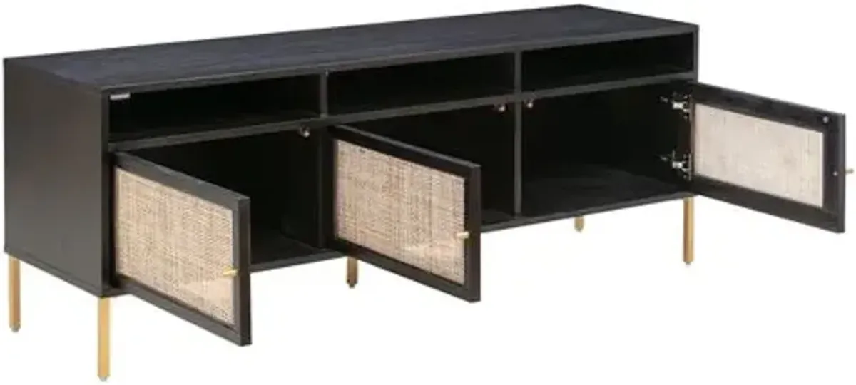 Islay Cane Media Console - Black