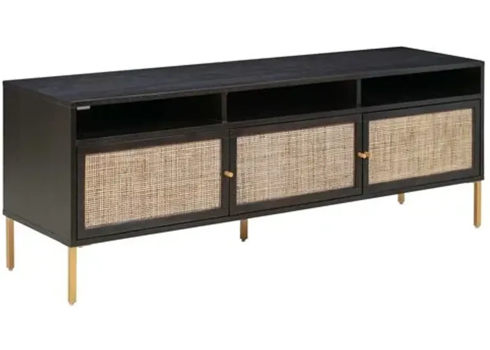 Islay Cane Media Console - Black