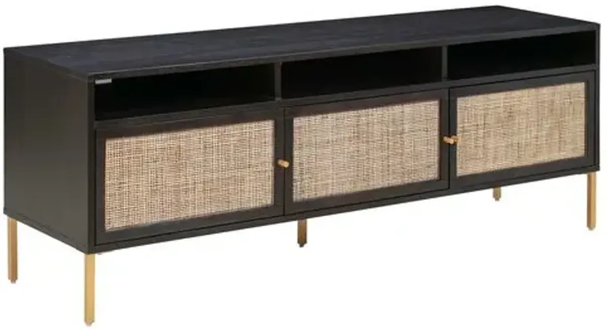 Islay Cane Media Console - Black