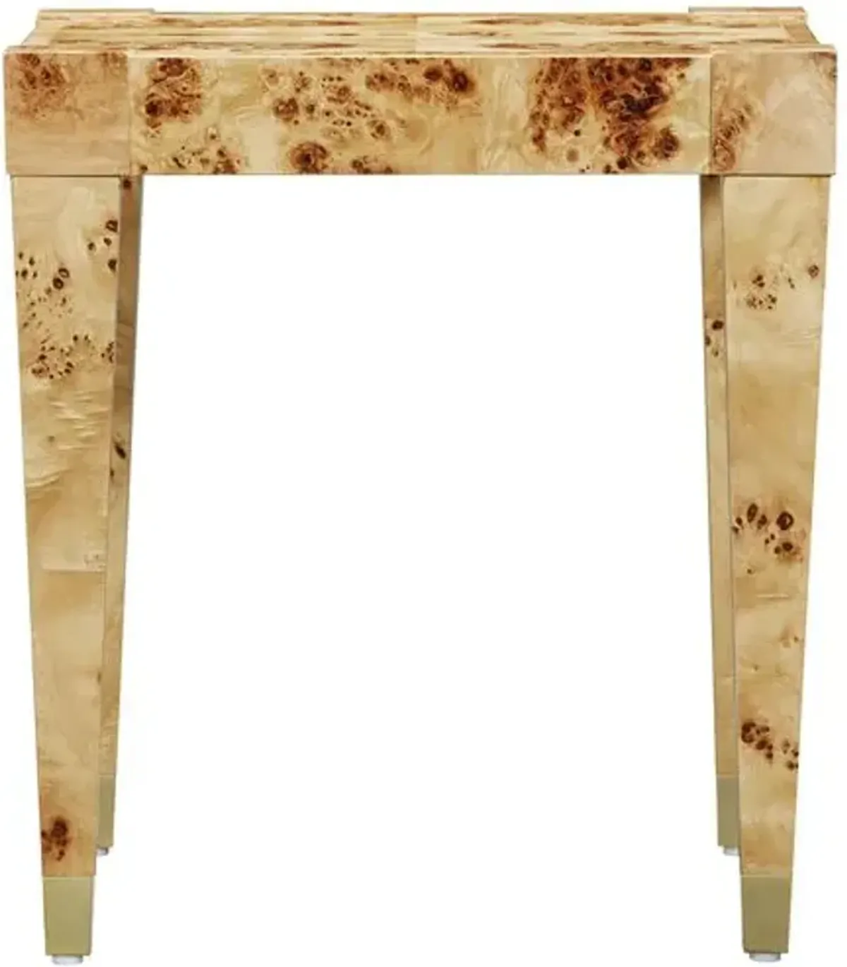 Madison Burl End Table - Handcrafted - Brown