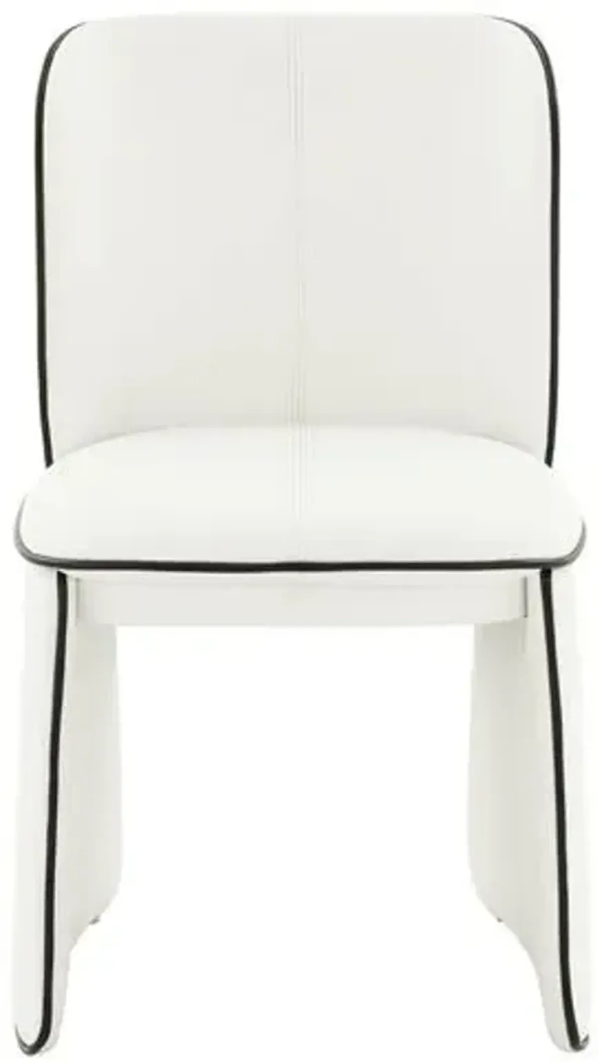 Nolen Vegan Leather Dining Chair - Cream - Handcrafted - White