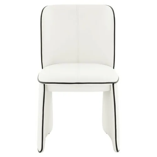 Nolen Vegan Leather Dining Chair - Cream - Handcrafted - White