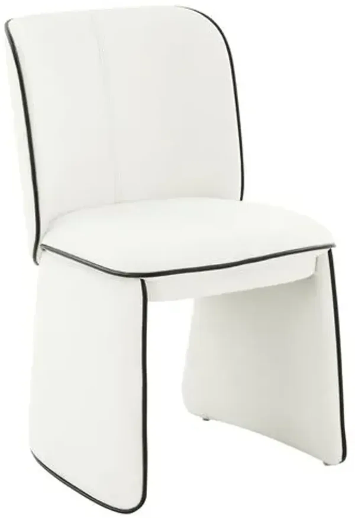 Nolen Vegan Leather Dining Chair - Cream - Handcrafted - White