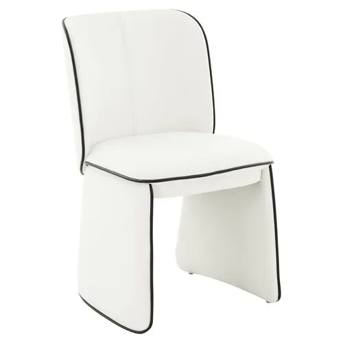 Nolen Vegan Leather Dining Chair - Cream - Handcrafted - White